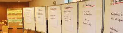 Worshopraum mit Flipcharts